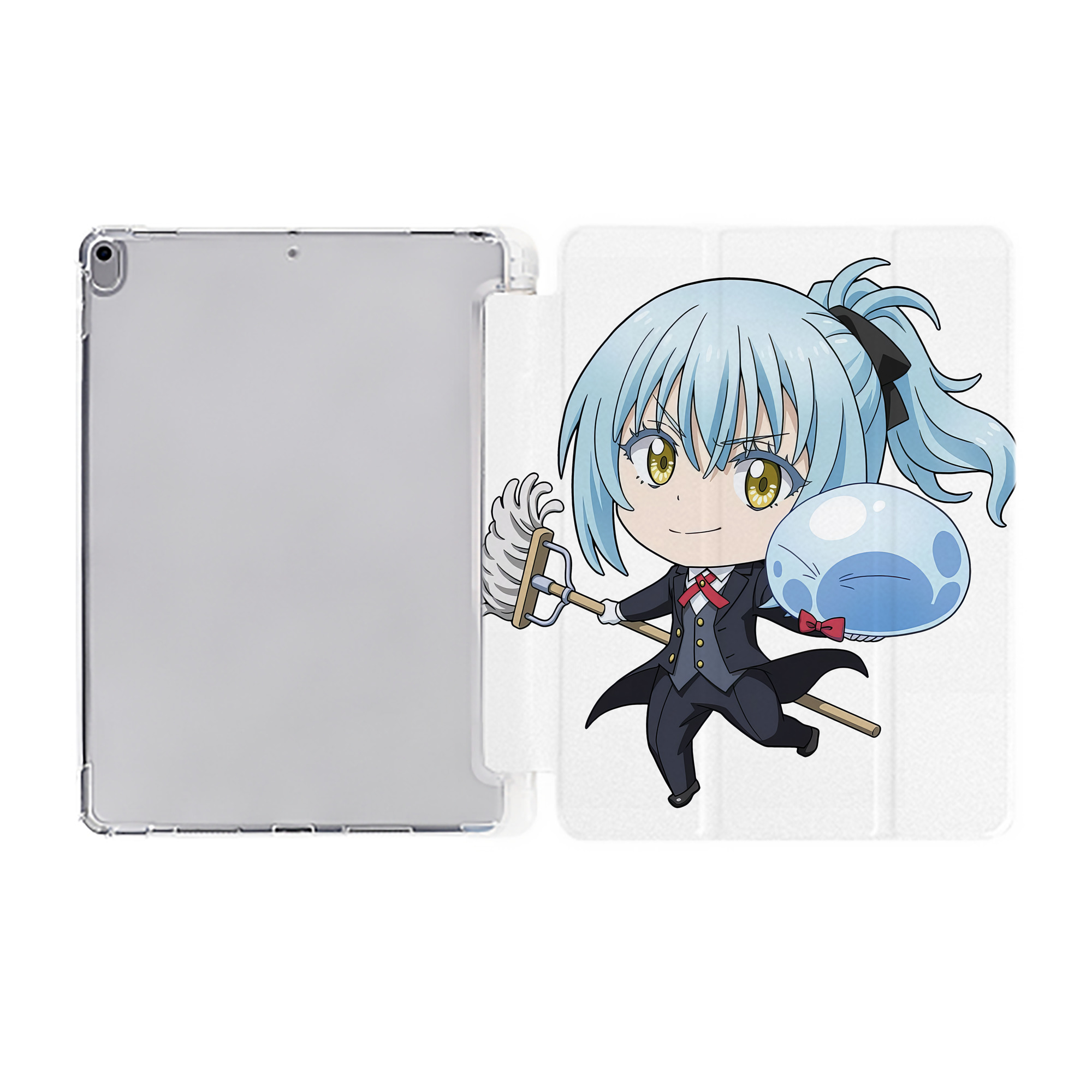 （画像用） 転スラ Regarding Reincarnated to Slime IPad ケース ペン収納付き 三つ折りスタンド PUレザー×シリコン 対応機種9.5/10.5/10.9インチ